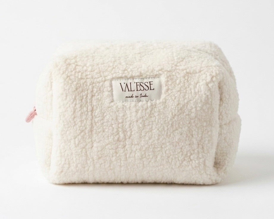 Cream Cloud Large Makeup Pouch