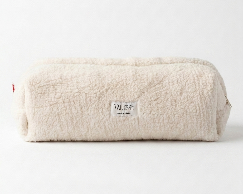 Cream Cloud Hair Tools Pouch